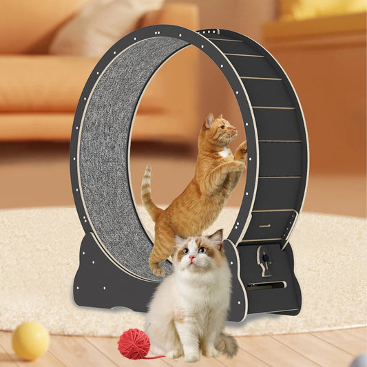 MeowRun™ Silent Wooden Cat Exercise Wheel