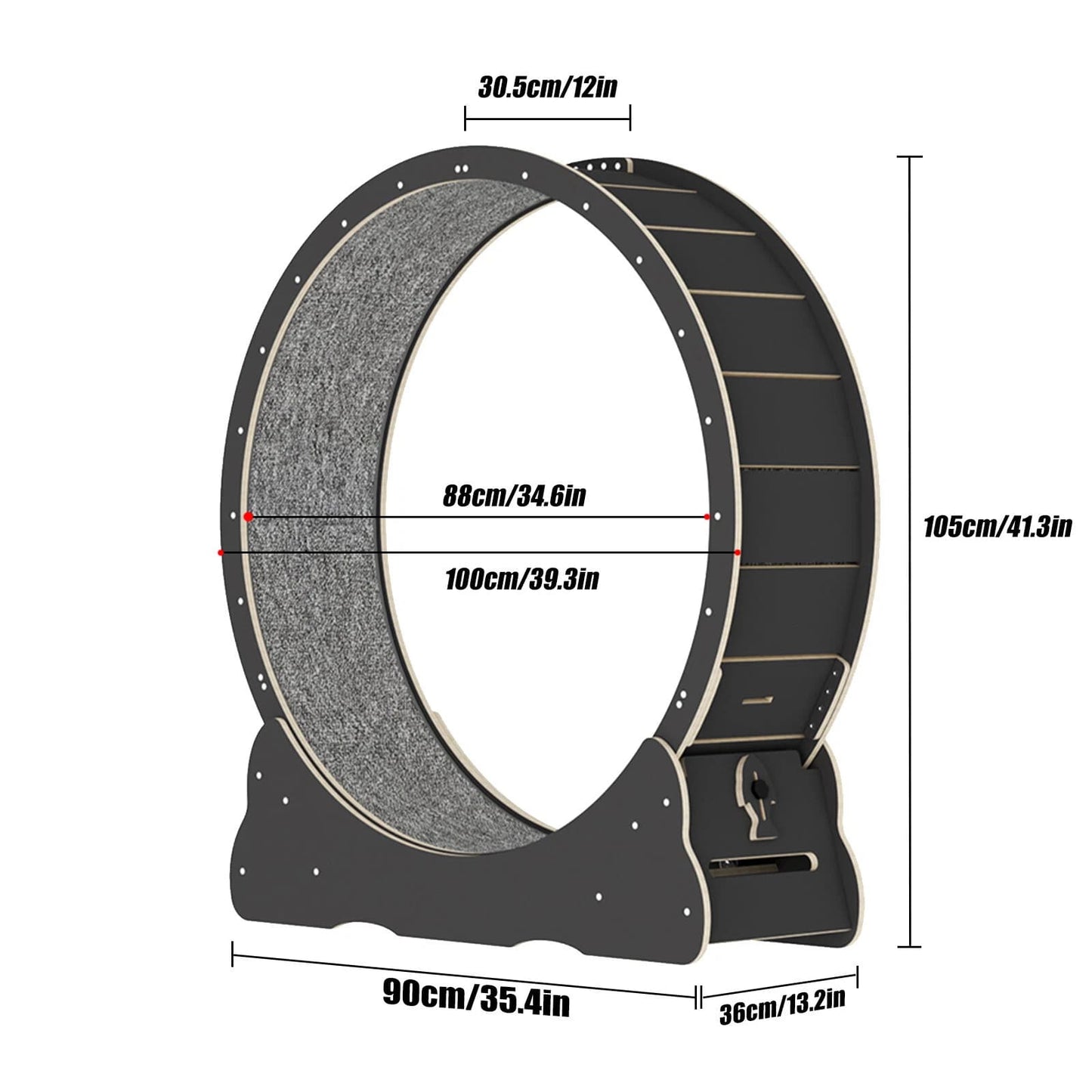 MeowRun™ Silent Wooden Cat Exercise Wheel